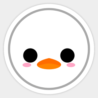 Cute White Duck Sticker